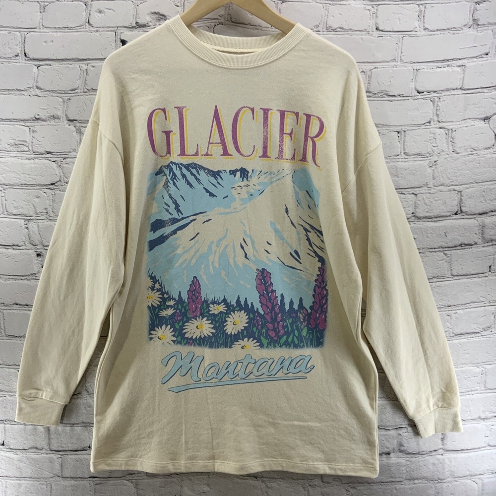 Grayson Threads‎ Sweatshirt Sz S Glacier Montana Off White Pullover